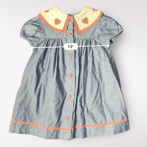 Bonnie Jean Vintage Buttoned Heart‎ Dress Size 4T - Picture 4 of 8